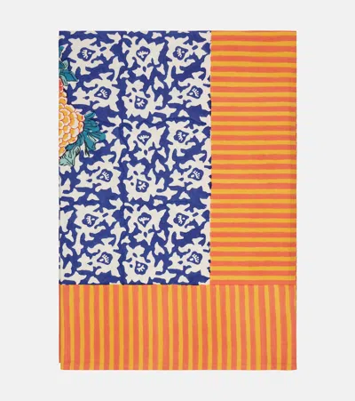 Lisa Corti Arabesque Corolla Cotton Tablecloth In Multicoloured