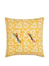 Lisa Corti Arabesque-pattern Floral Cushion In Blue