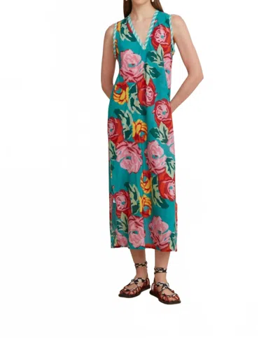 Lisa Corti Cheack Mini Dress In Nizam Allover Ferozi In Multi