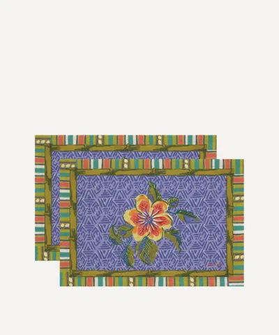 Lisa Corti Chutney Pervinch Placemats Set Of Two In Multi