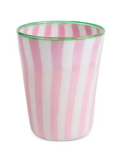 Lisa Corti Circus Striped-pattern Vase In Pink