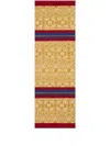Lisa Corti Damask Cotton Runner In Neutrals