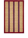 Lisa Corti Damask Stripes Cotton Blanket (180cm X 270cm) In Red