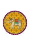 Lisa Corti Elephant-print Coaster In Yellow