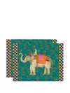 Lisa Corti Table Linens Green Uni In Animal Print