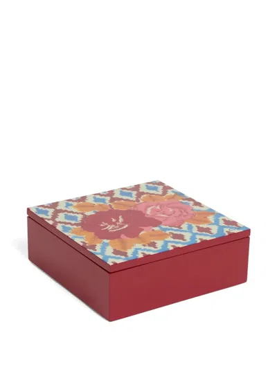 Lisa Corti Floral-print Box In Red