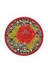 Lisa Corti Floral-print Coasters In Black