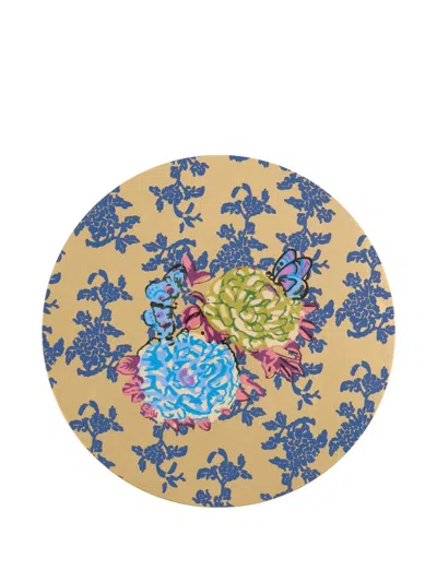 Lisa Corti Floral-print Placemat In Blue