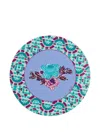 Lisa Corti Floral-print Placemat (pack Of Two) In Blue
