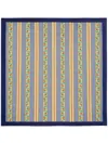 Lisa Corti Floral-print Striped Table Cloth In Blue