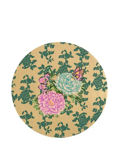 Lisa Corti Floral-print Tablemat In Green