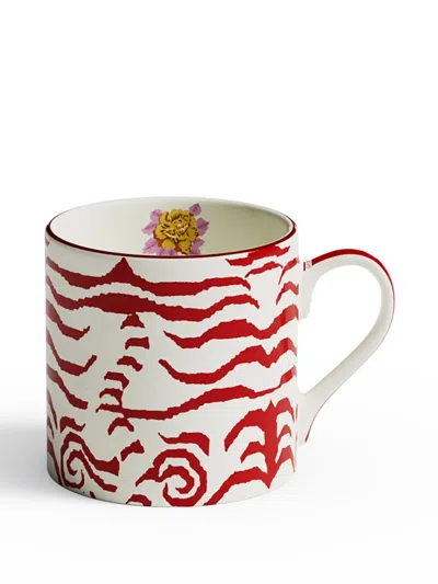 Lisa Corti Indian Tiger Porcelain Mug In White