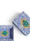 Lisa Corti Indian Tiger Porcelain Tray In Blue