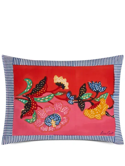 Lisa Corti Indonesian Cotton Cushion (30cm X 40cm) In Pink