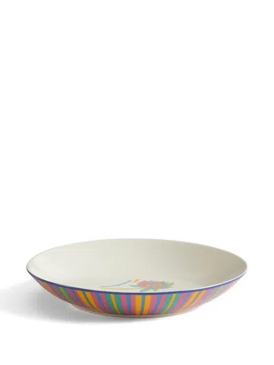 Lisa Corti Japanese Floral-detail Soup Plate In Neutral