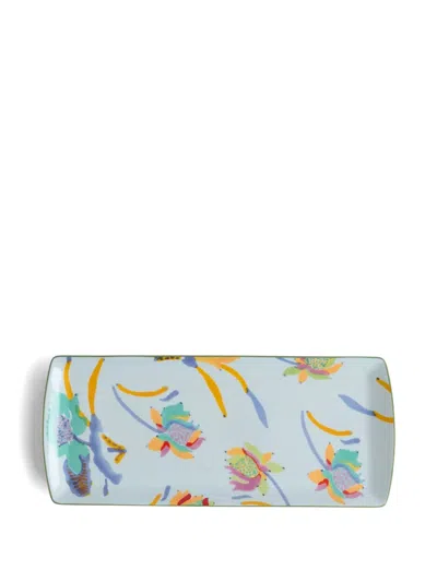 Lisa Corti Japanese Floral-print Porcelain Platter In Multi