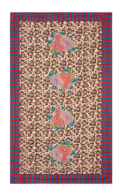 Lisa Corti - Junior Quilt Arabesque Corolla Natural - Coffee - Multi