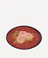Lisa Corti Leopard Flower Oval Tray
