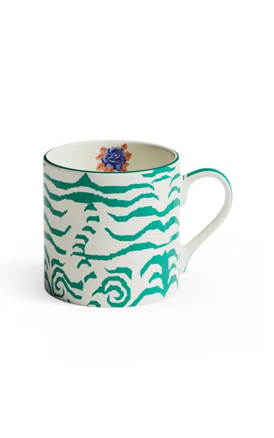 Lisa Corti - Mug Porcelain Indian Tiger Veronese Unica - Multi In Green