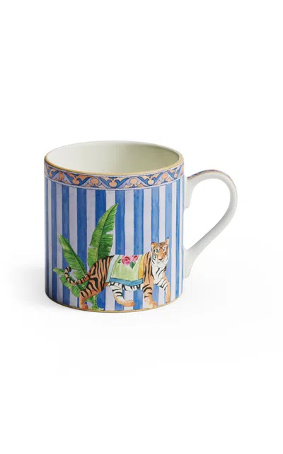 Lisa Corti - Mug Porcelain Sariska Blue Unica - Blue In Multi