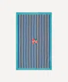 Lisa Corti Nizam Stripes Blu Rectangular Tablecloth In Blue