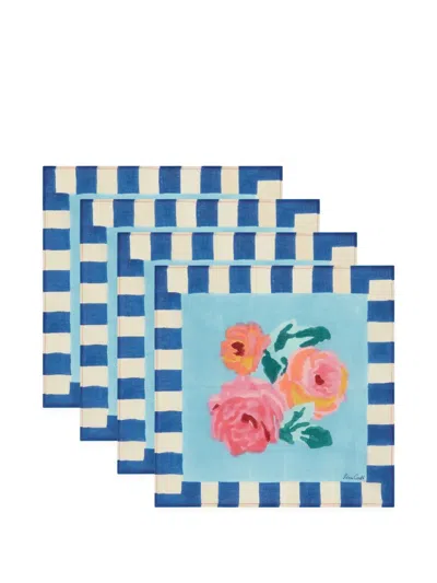 LISA CORTI NIZAM STRIPES NAPKINS (SET OF FOUR)