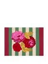 Lisa Corti Nizan Rose-print Striped Place Mat In Multi