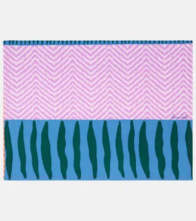 Lisa Corti Oleander Cotton Table Runner In Purple