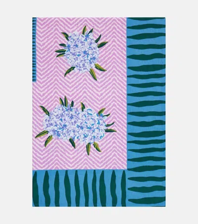 Lisa Corti Oleander Cotton Tablecloth In Purple