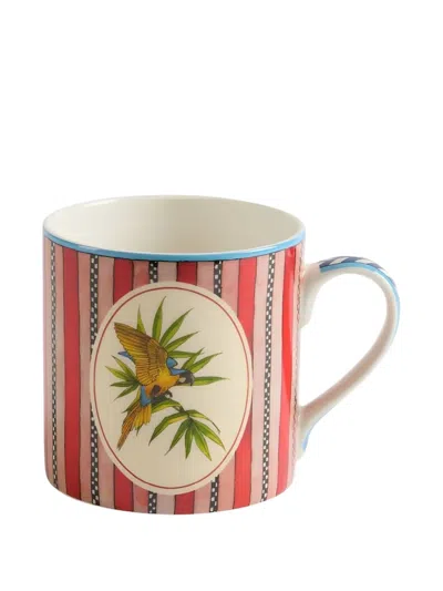 Lisa Corti Parrot-motif Porcelain Mug In Multi