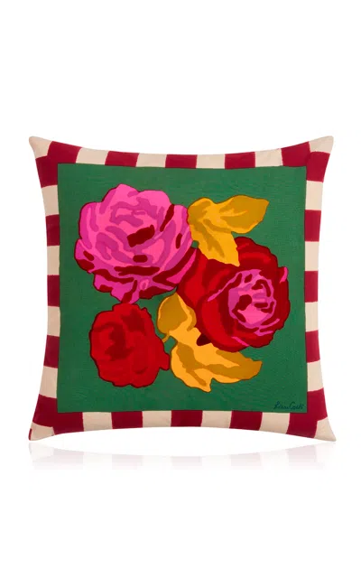 Lisa Corti - Pillow Cover 45x45 Nizam Stripes Green-natural - Multi