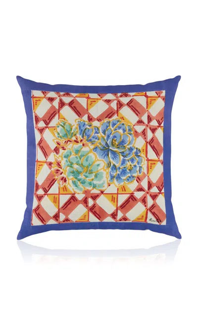Lisa Corti - Pillow Cover 45x45 Positano Red Tiles - Red In Multi