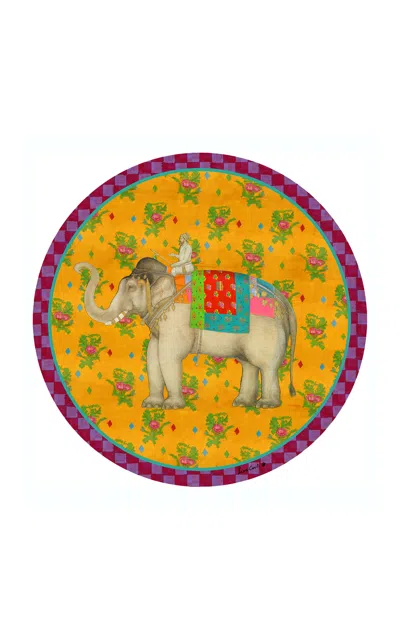 Lisa Corti - Place Mat Masonite Diam 34 Con Sughero Elephant Gold Diametro 34 - Gold