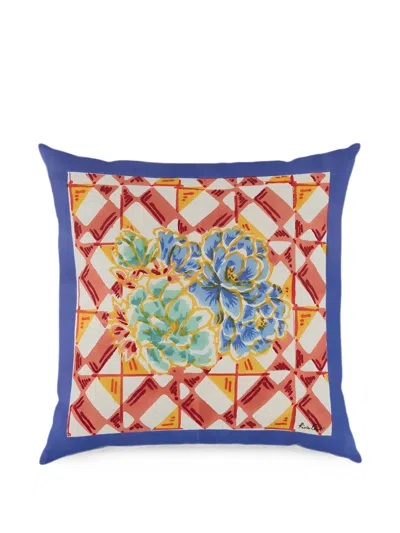 Lisa Corti Positano Floral-print Cushion Cover In Multi