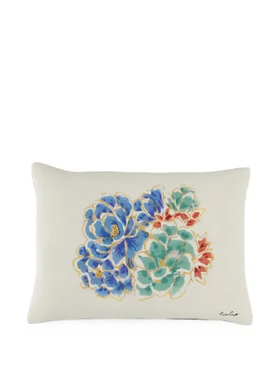 Lisa Corti Positano Floral-print Cushion In Neutral