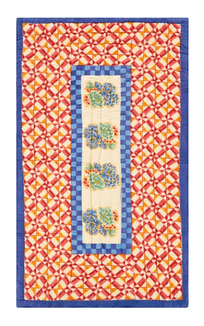 Lisa Corti - Quilt 110x180 Positano Red Tiles - Red In Multi