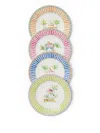 Lisa Corti Set Of 4 Sariska Dessert Plates In Green
