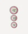 Lisa Corti Sariska Porcelain Plate Set Of 3