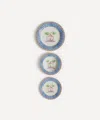 Lisa Corti Sariska Porcelain Plate Set Of 3