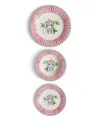 Lisa Corti Set Of 3 Sariska Plataes In Weiss