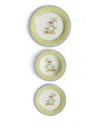Lisa Corti Sariska Table Plates (set Of Three) In White