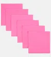Lisa Corti Set Aus Sechs Servietten In Pink