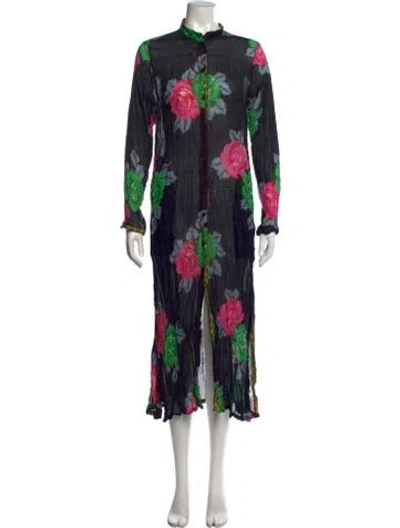 Pre-owned Lisa Corti Silk Long Dress In Black