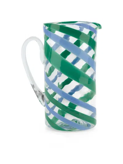 Lisa Corti Spiral-pattern Pitcher In Green