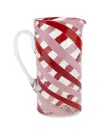 Lisa Corti Spiral-pattern Pitcher In Red