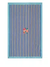 Lisa Corti Nizam Stripes Blu Rectangular Tablecloth In Blue