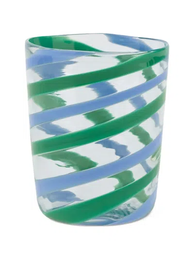 Lisa Corti Striped Pervinch Glass In Multi