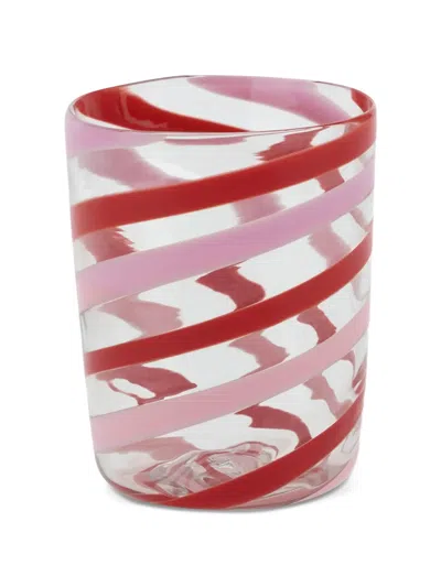 Lisa Corti Striped Pervinch Glass In Pink