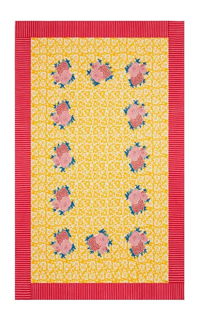 Lisa Corti - Tablecloth 180x270 Arabesque Corolla Gold-natural - Multi