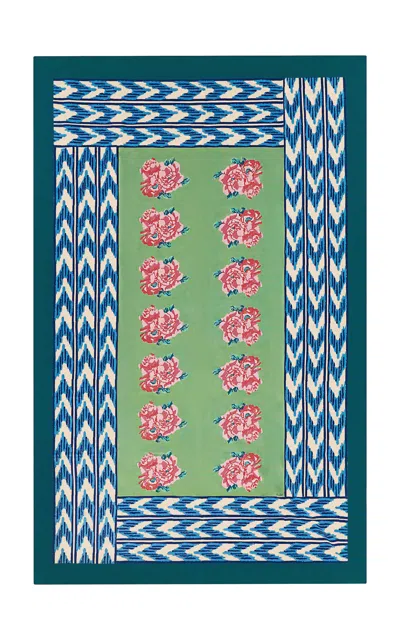 Lisa Corti - Tablecloth Nina Rose 180x270 Mint - Green